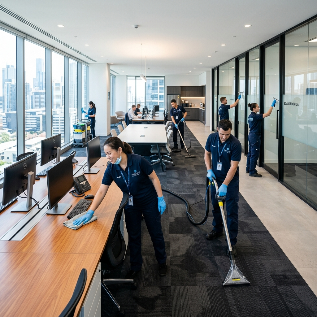 Professional cleaning team